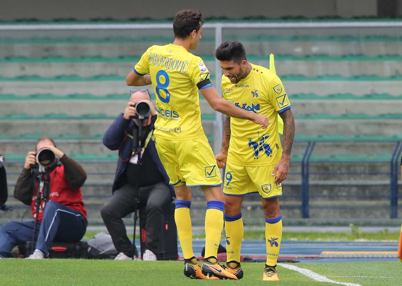 CHIEVO VERONA - FIORENTINA 01-10-2017 ESULTANZA DI CASTRO. SILPRESS/ALBERTO MARIANI