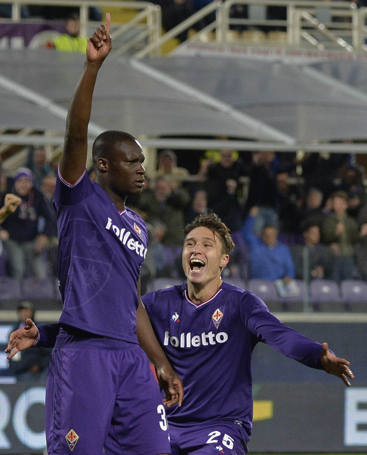 25-10-2017.FIORENTINA-TORINO. CHIESA BABACAR E COMPAGNI ESULTANO DOPO IL GOL.SILPRESS