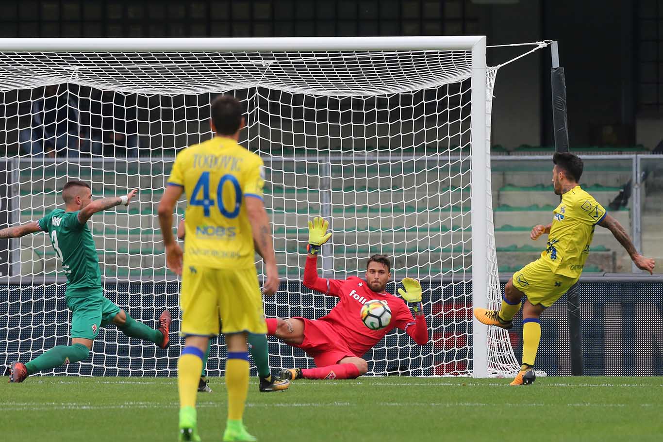 CHIEVO VERONA - FIORENTINA 01-10-2017 GOL DI CASTRO. SILPRESS/ALBERTO MARIANI