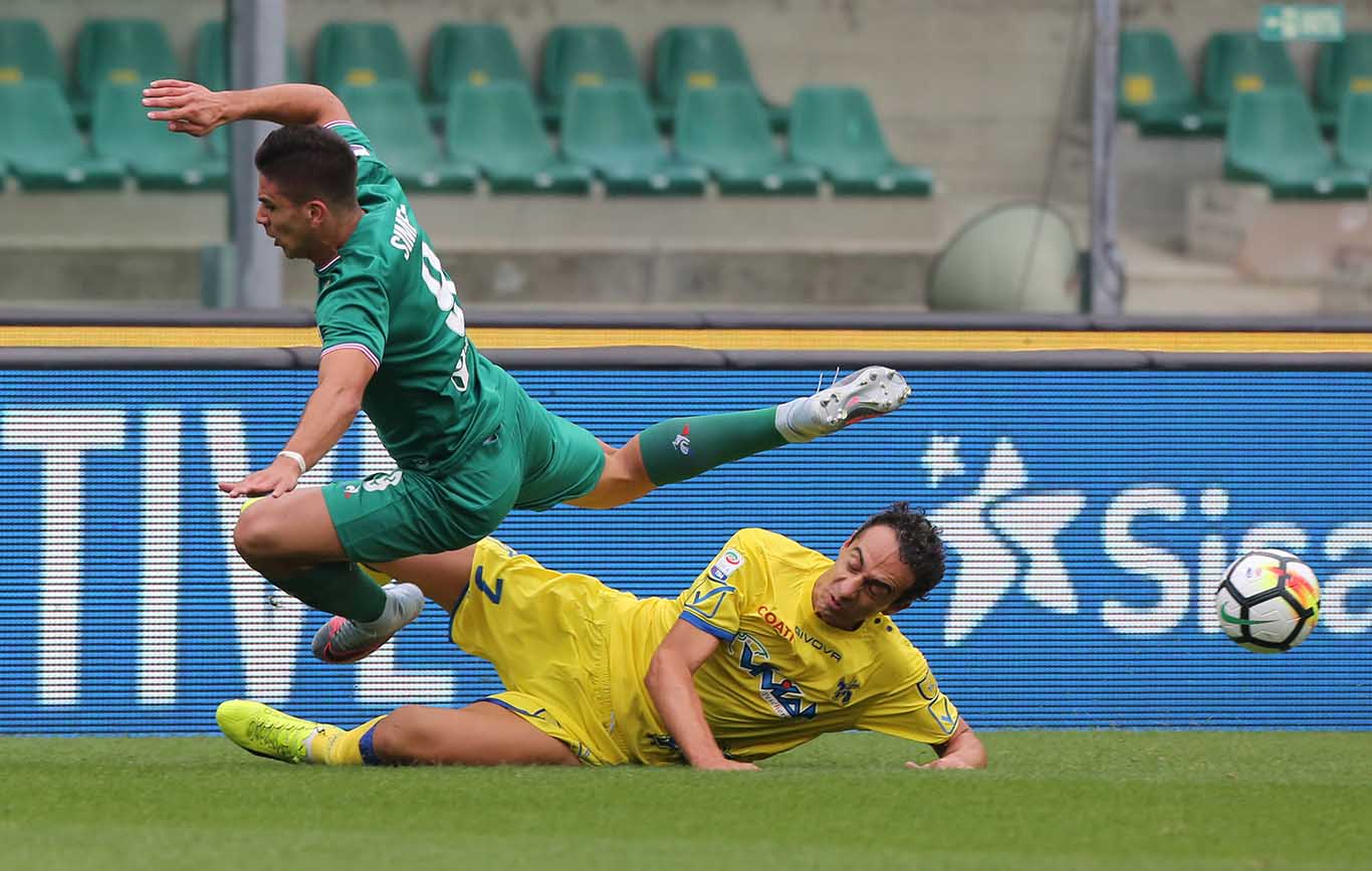 CHIEVO VERONA - FIORENTINA 01-10-2017 DARIO DAINELLI E GIOVANNI SIMEONE. SILPRESS/ALBERTO MARIANI