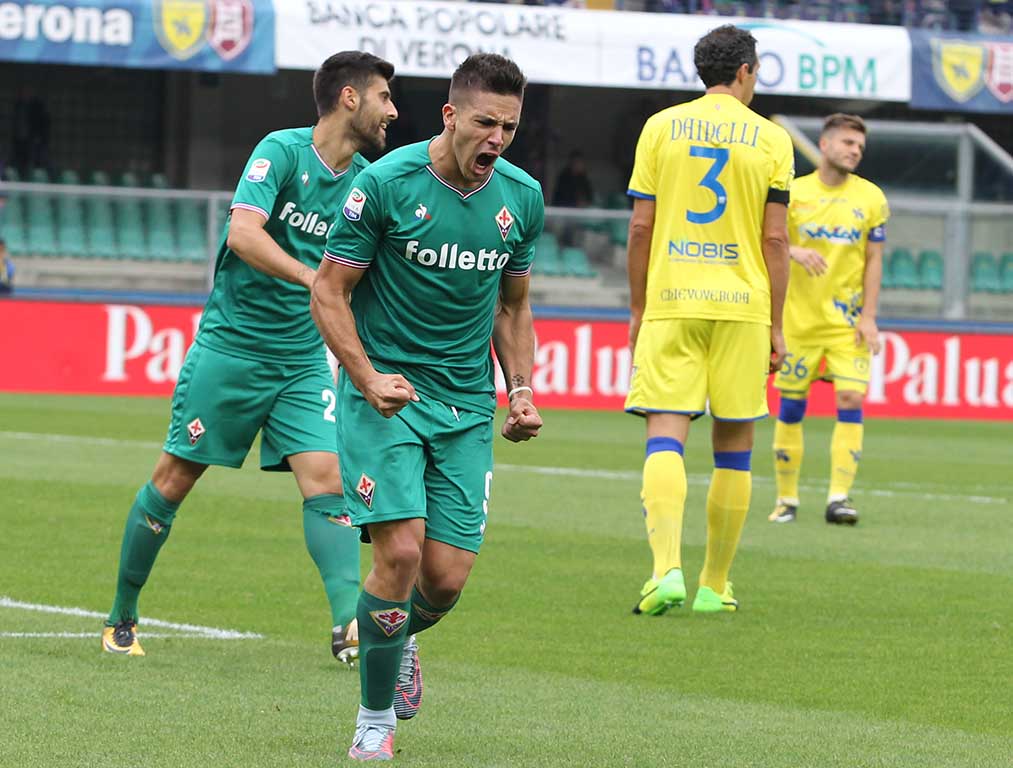 CHIEVO VERONA - FIORENTINA 01-10-2017 ESULTANZA DI GIOVANNI SIMEONE. SILPRESS/ALBERTO MARIANI