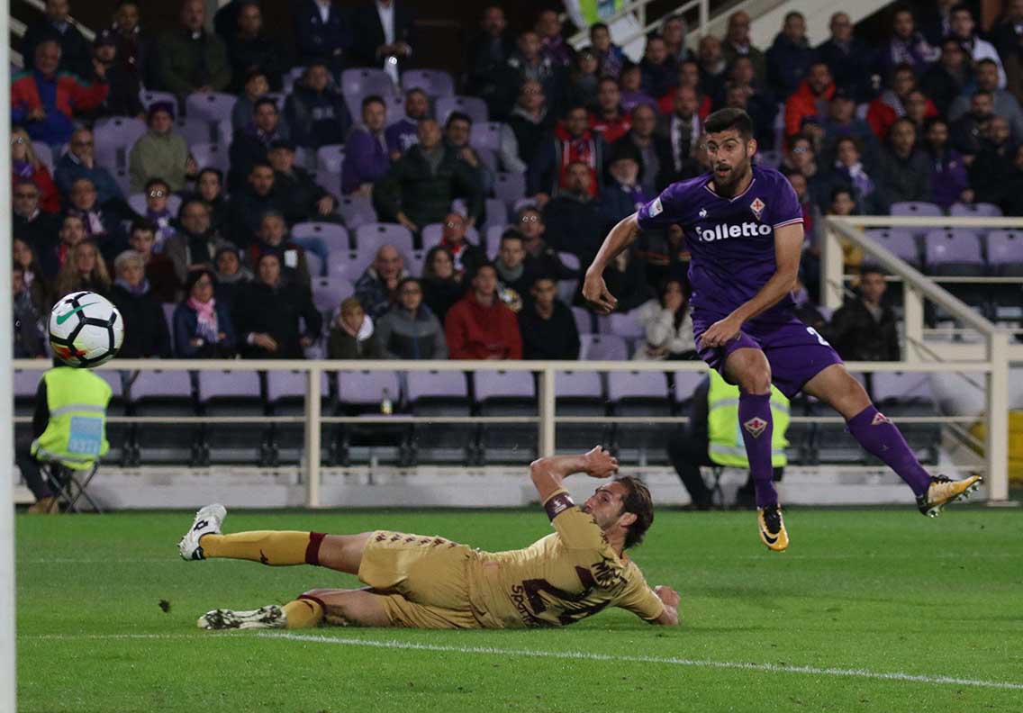 FIORENTINA-TORINO 25-10-2017 GOL DI MARCO BENASSI. SILPRESS