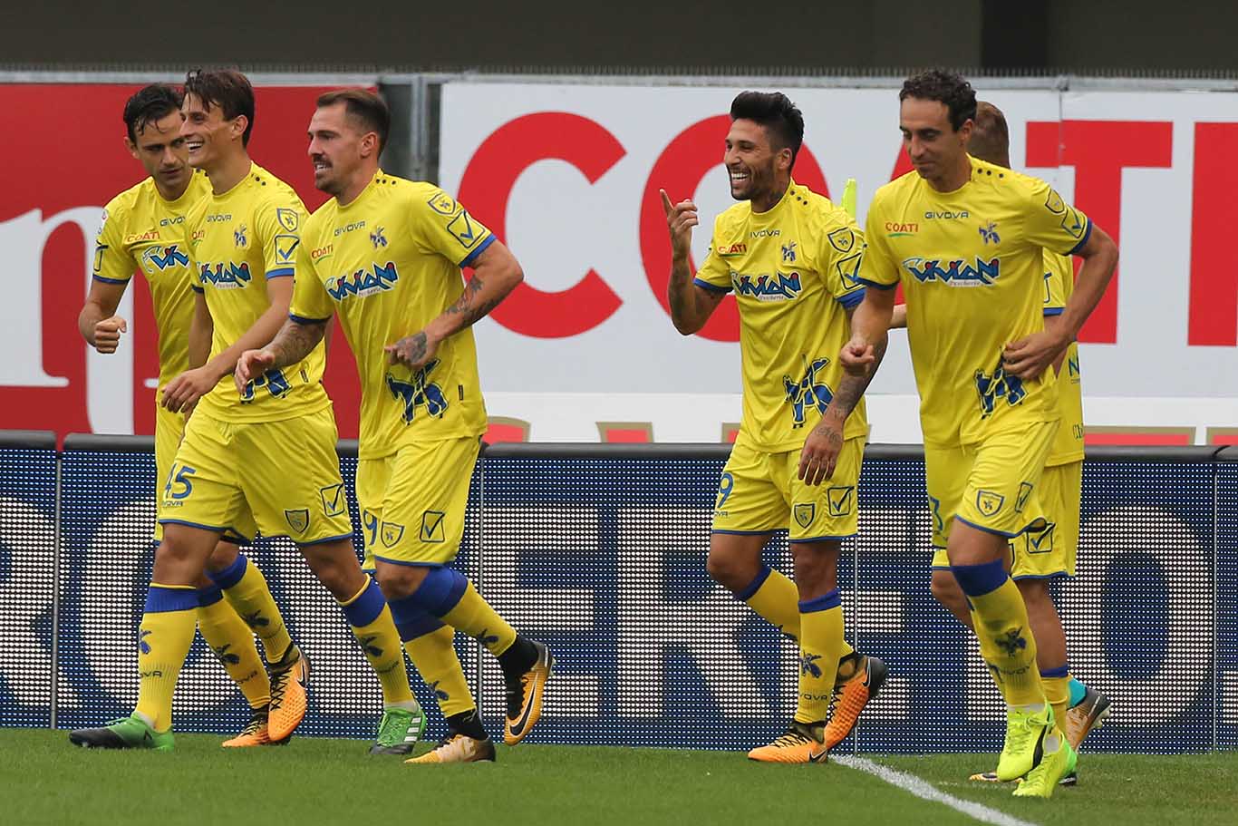 CHIEVO VERONA - FIORENTINA 01-10-2017 ESULTANZA CHIEVA 2-1. SILPRESS/ALBERTO MARIANI