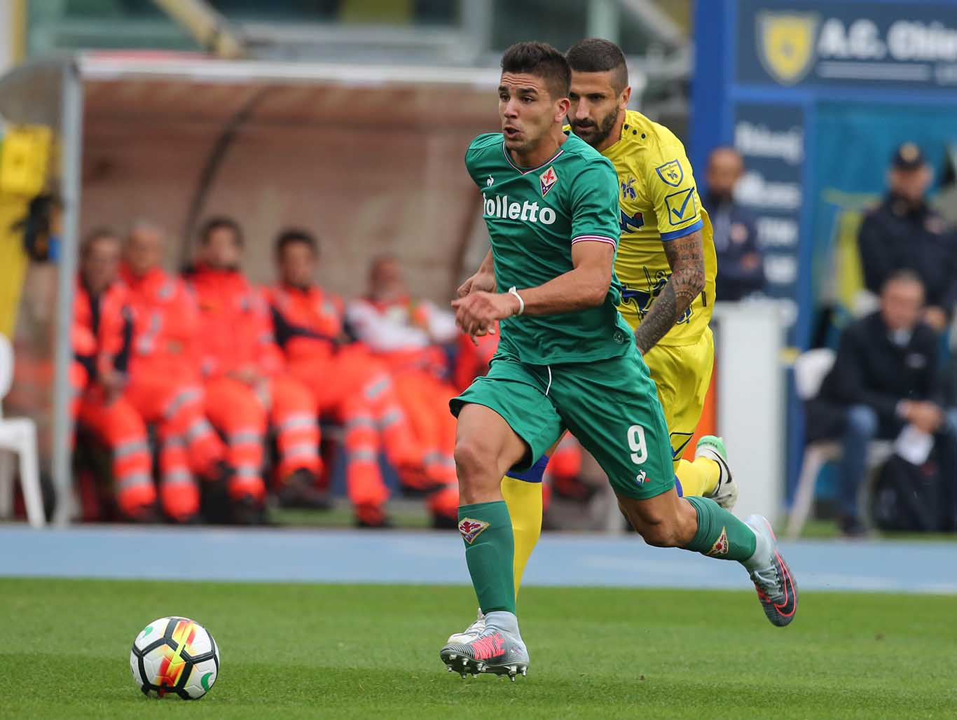 CHIEVO VERONA - FIORENTINA 01-10-2017 GIOVANNI SIMEONE E ALESSANDRO GAMBERINI. SILPRESS/ALBERTO MARIANI