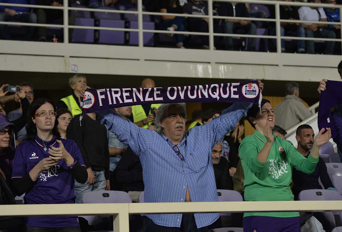 FIORENTINA WOMEN'S-FORTUNA HJORRING 04-10-2017 CHAMPIONS LEAGUE. TIFOSI. GALASSI SILVANO