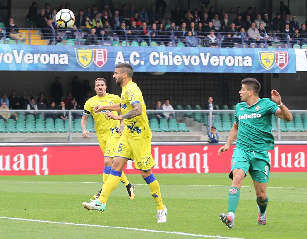 CHIEVO VERONA - FIORENTINA 01-10-2017 GOL DI GIOVANNI SIMEONE. SILPRESS/ALBERTO MARIANI