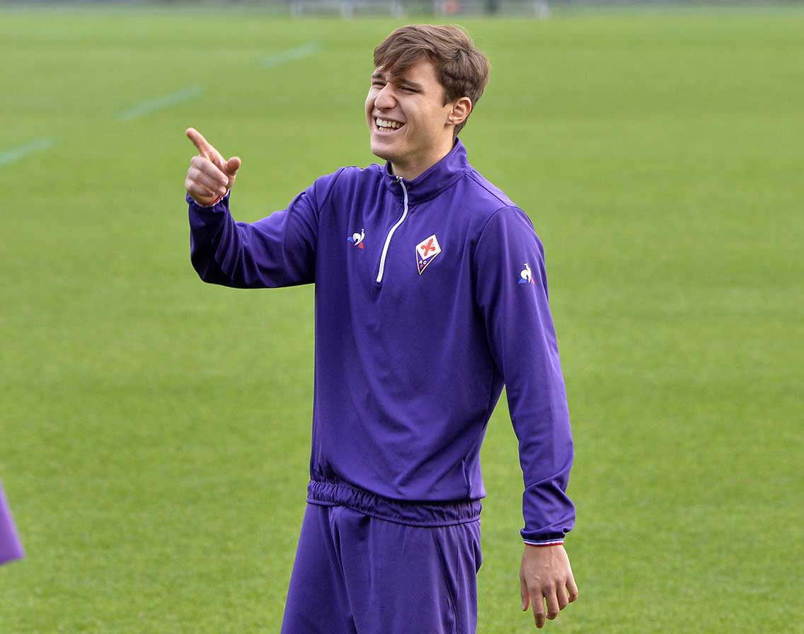FIORENTINA 24-11-2017 ALLENAMENTO APERTO AI TIFOSI. FEDERICO CHIESA SILPRESS/GALASSI SILVANO