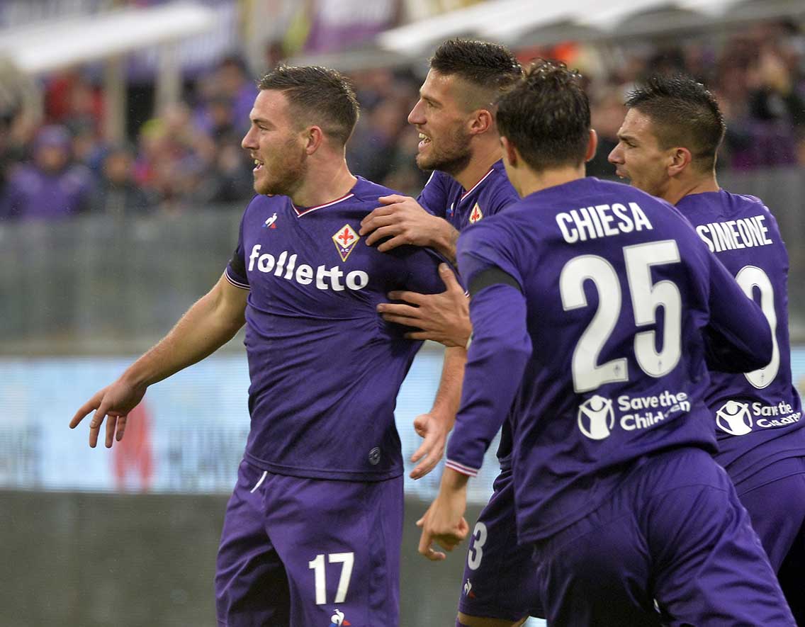 FIORENTINA-ROMA 05-11-2017 ESULTANZA DI JORDAN VERETOUT. SILPRESS/GALASSI SILVANO