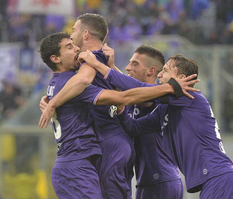 FIORENTINA-ROMA 05-11-2017 ESULTANZA DI JORDAN VERETOUT. SILPRESS/GALASSI SILVANO