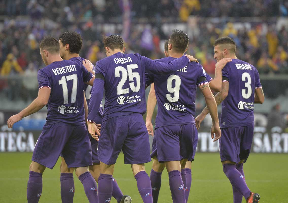 FIORENTINA-ROMA 05-11-2017 ESULTANZA DI JORDAN VERETOUT. SILPRESS/GALASSI SILVANO