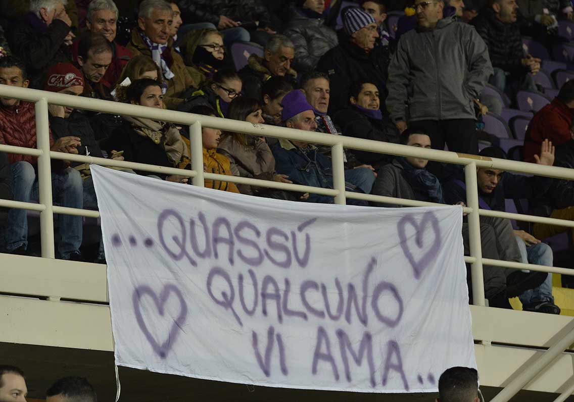 FIORENTINA WOMEN'S 08-11-2017 STRISCIONE TIFOSI. SILPRESS/GALASSI SILVANO