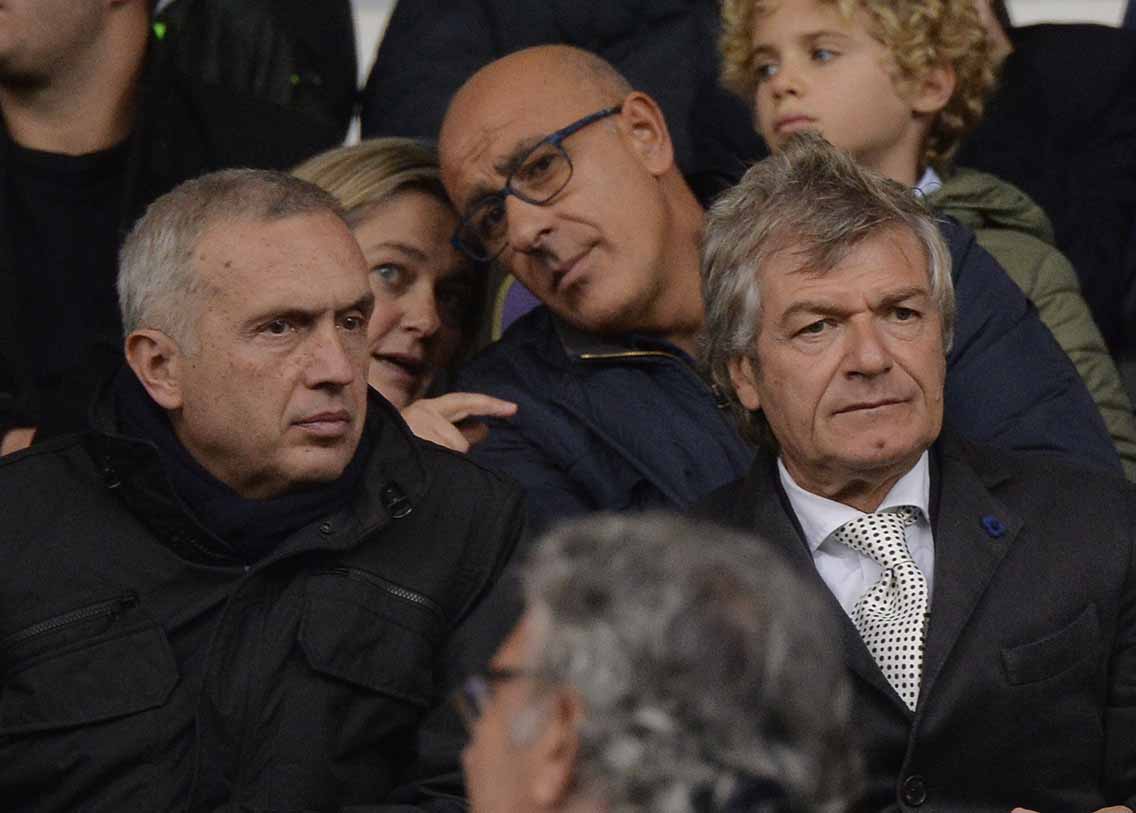 FIORENTINA-ROMA 05-11-2017 GIANCARLO ANTOGNONI E MENCUCCI. SILPRESS/GALASSI SILVANO