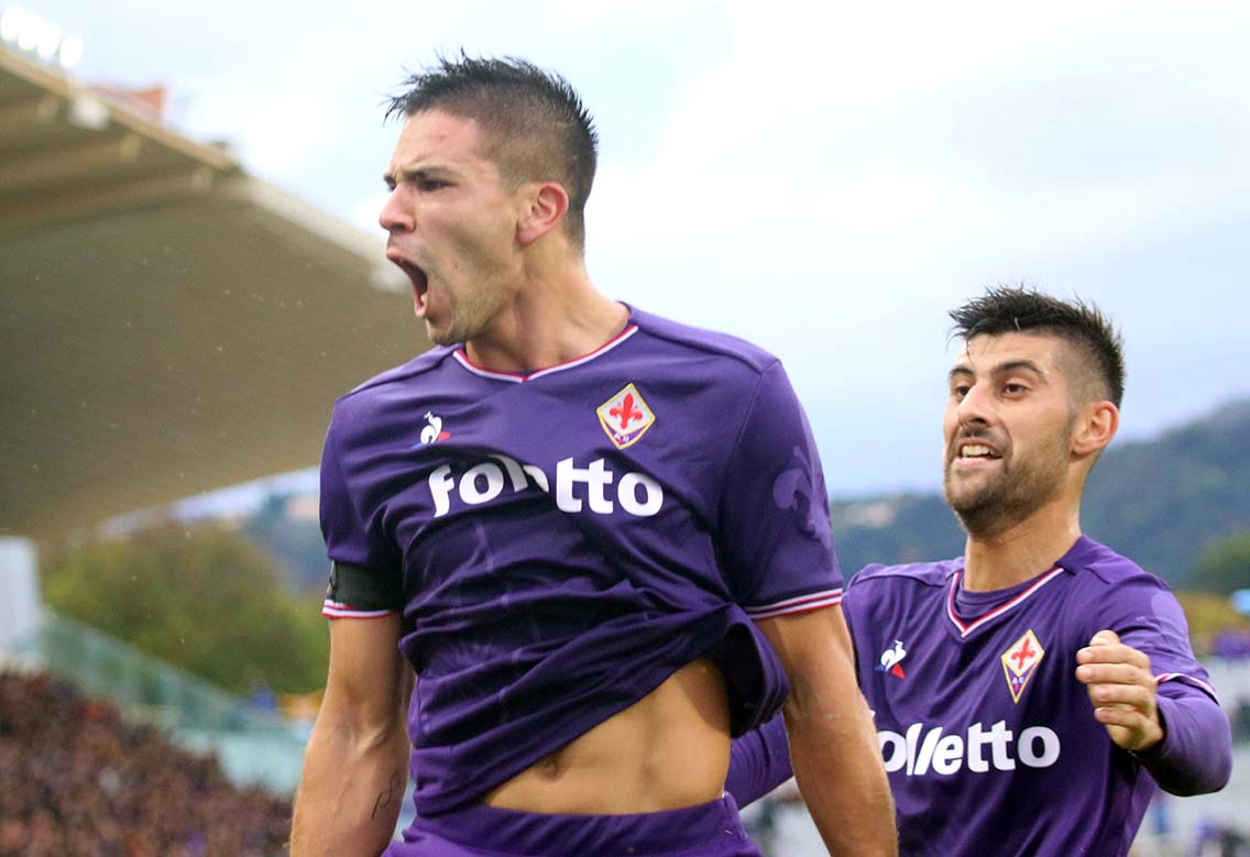 FIORENTINA-ROMA 05-11-2017 ESULTANZA DI GIOVANNI SIMEONE. SILPRESS/GALASSI SILVANO