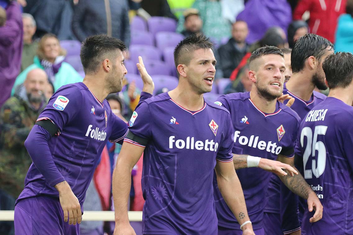 FIORENTINA-ROMA 05-11-2017 ESULTANZA DI GIOVANNI SIMEONE. SILPRESS/GALASSI SILVANO