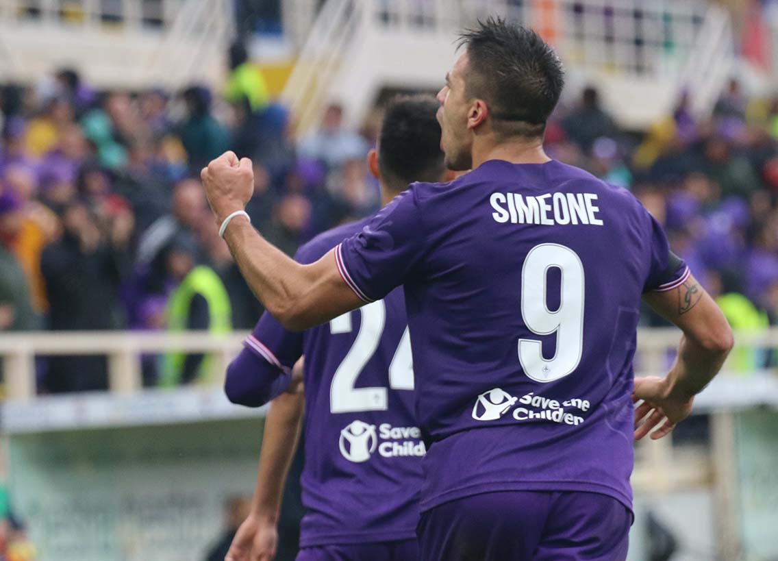 FIORENTINA-ROMA 05-11-2017 ESULTANZA DI GIOVANNI SIMEONE. SILPRESS/GALASSI SILVANO
