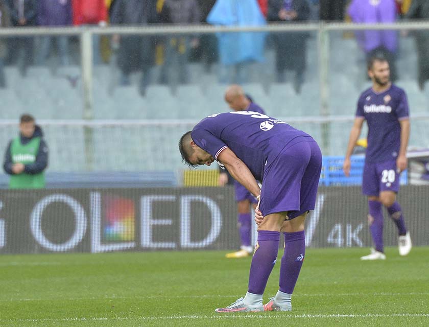 FIORENTINA-ROMA 05-11-2017 DELUSIONE. SILPRESS/GALASSI SILVANO