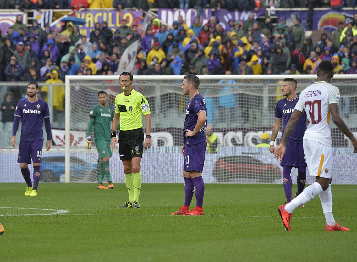 FIORENTINA-ROMA 05-11-2017 DELUSIONE. SILPRESS/GALASSI SILVANO