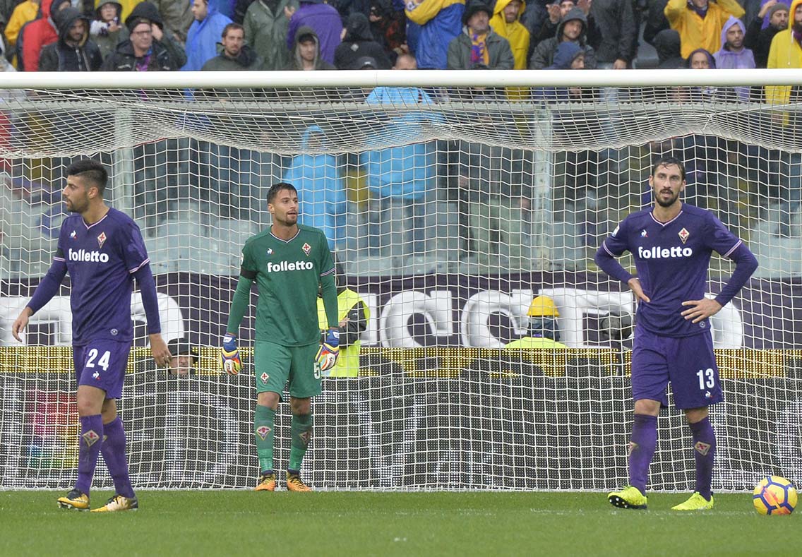 FIORENTINA-ROMA 05-11-2017 DELUSIONE. SILPRESS/GALASSI SILVANO