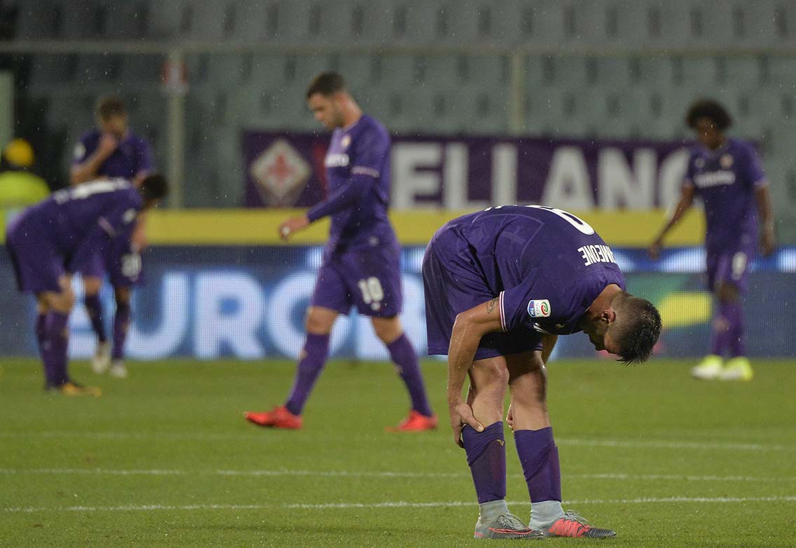 FIORENTINA-ROMA 05-11-2017 DELUSIONE. SILPRESS/GALASSI SILVANO