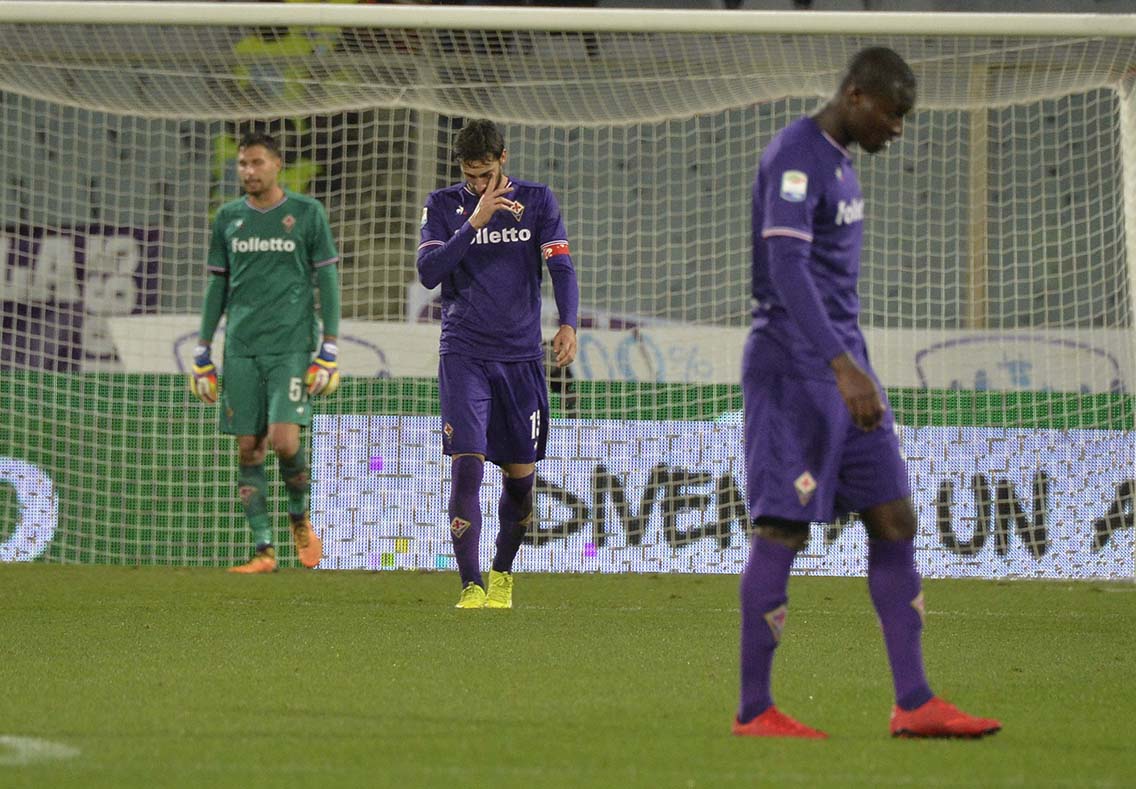 FIORENTINA-ROMA 05-11-2017 DELUSIONE. SILPRESS/GALASSI SILVANO