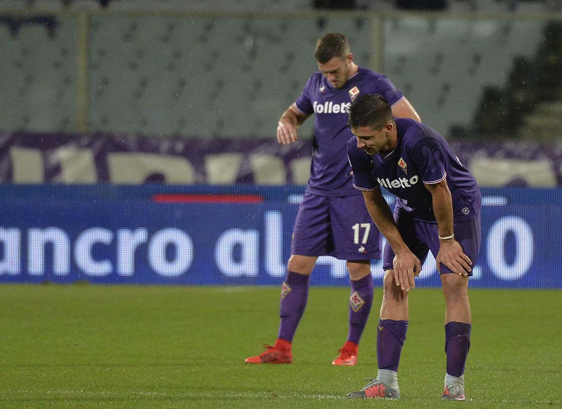 FIORENTINA-ROMA 05-11-2017 DELUSIONE SIMEONE E VERETOUT. SILPRESS/GALASSI SILVANO