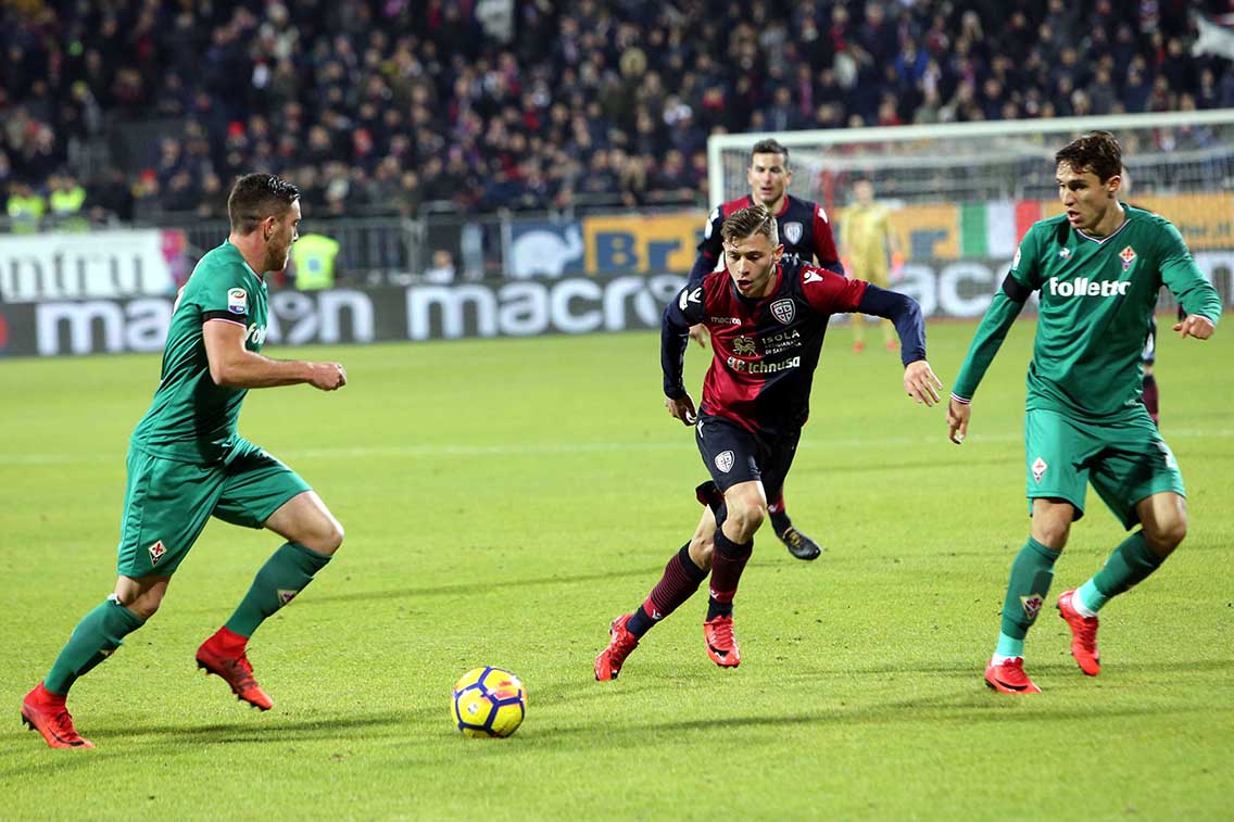 Cagliari (CA) 22 12 2017 Campionato Serie A TIM incontro Cagliari - Fiorentina Nella foto: Nicolò Barella SILPRESS/ENRICO LOCCI