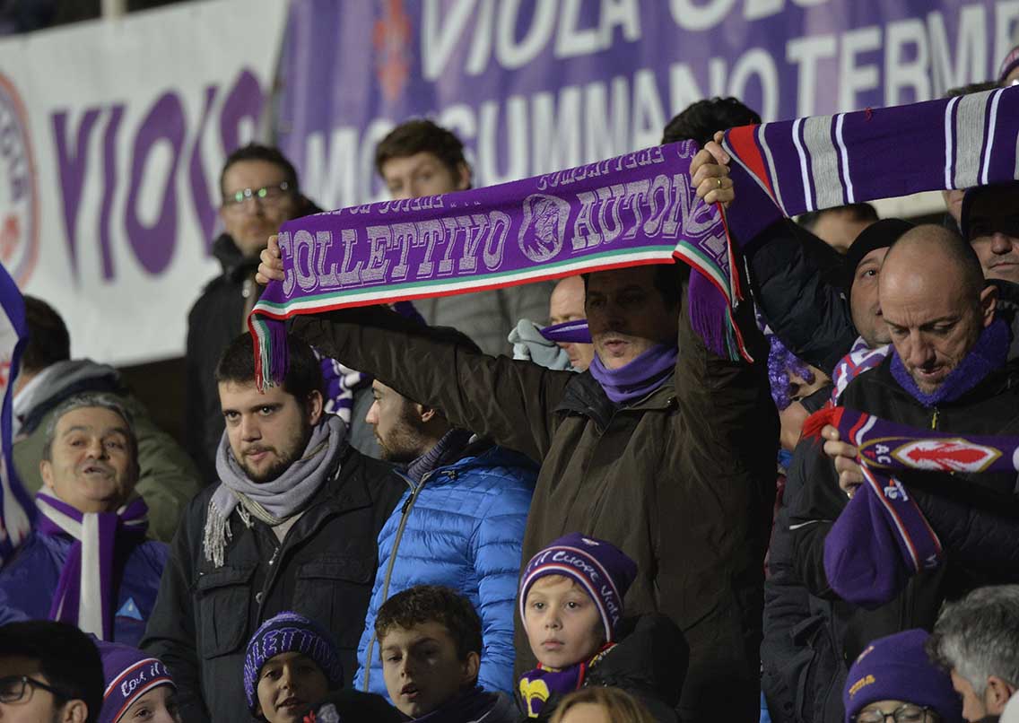 Fiorentina-Sampdoria, le immagini dei tifosi viola