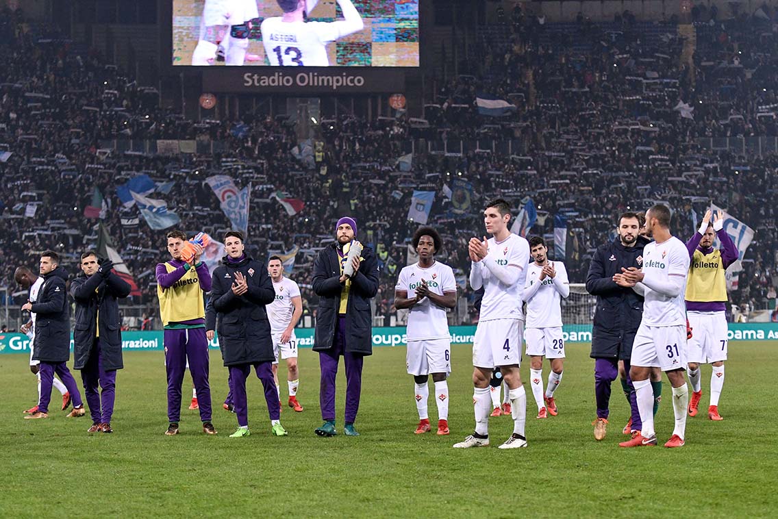 LAZIO-FIORENTINA 26-12-2017 COPPA ITALIA. SALUTI A FINE GARA. SILPRESS/GALASSI SILVANO
