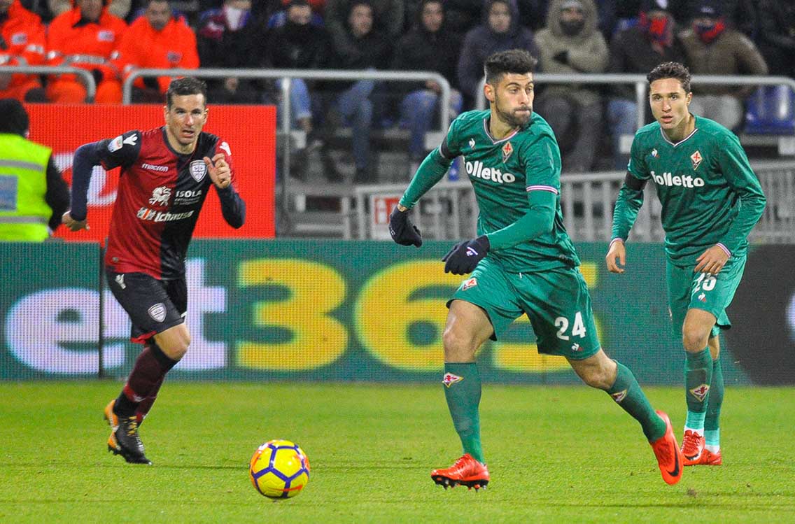 22-12-2017, Cagliari, Sardegna Arena, Calcio, Serie A 2017-18, Cagliari-Fiorentina. Foto Gianluca Zuddas/Fotocronache. Nella foto: Benassi