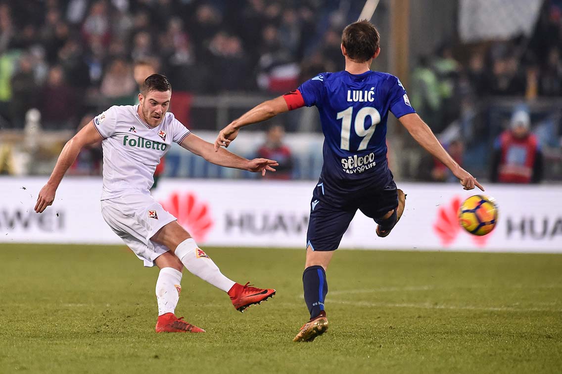 LAZIO-FIORENTINA 26-12-2017 COPPA ITALIA. JORDAN VERETOUT E LULIC. SILPRESS/GALASSI SILVANO