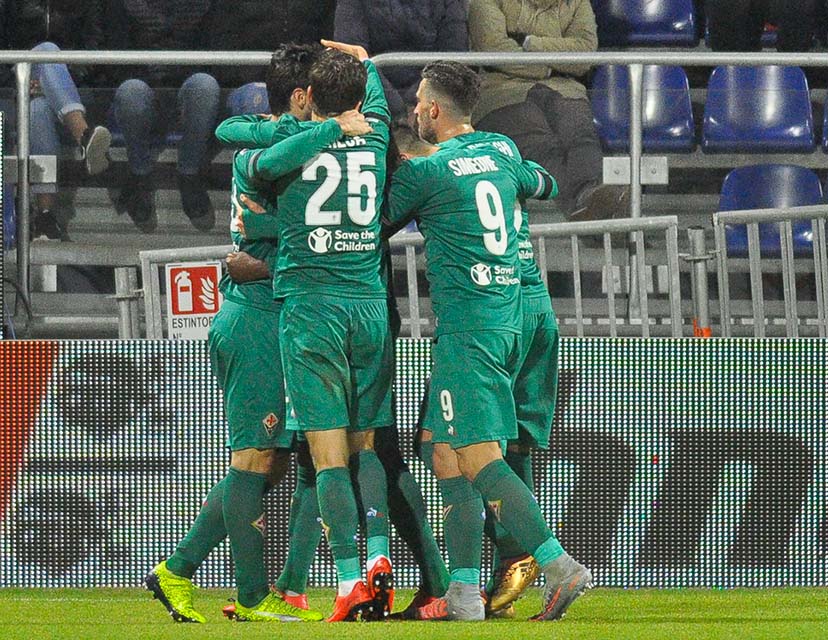 22-12-2017, Cagliari, Sardegna Arena, Calcio, Serie A 2017-18, Cagliari-Fiorentina. Foto Gianluca Zuddas/Fotocronache. Nella foto: esultanza 0-1