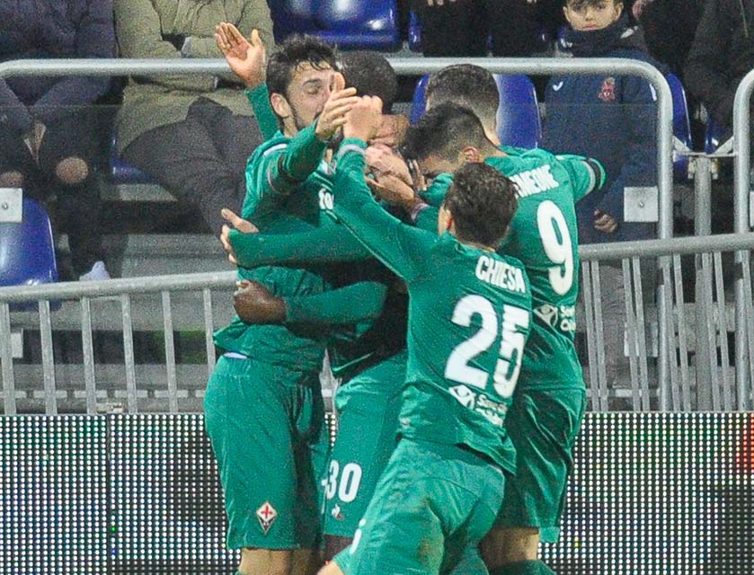 22-12-2017, Cagliari, Sardegna Arena, Calcio, Serie A 2017-18, Cagliari-Fiorentina. Foto Gianluca Zuddas/Fotocronache. Nella foto: esultanza 0-1