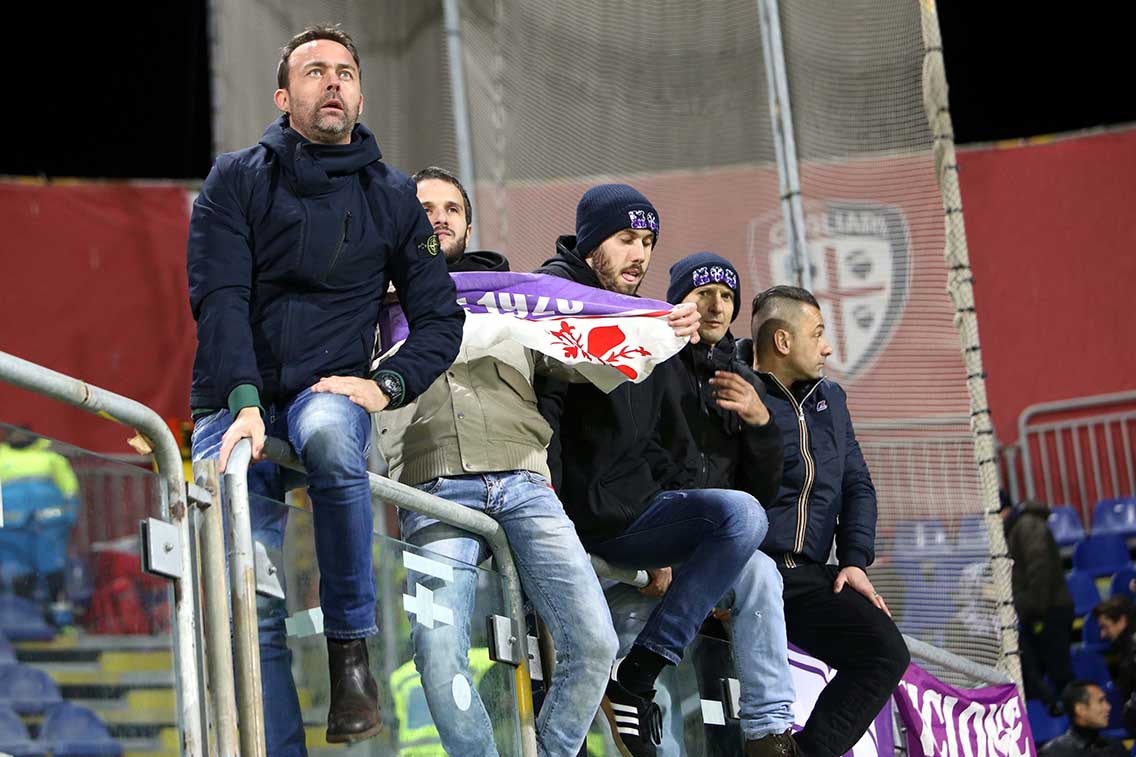 Cagliari (CA) 22 12 2017 Campionato Serie A TIM incontro Cagliari - Fiorentina Nella foto: i tifosi della fiorentina SILPRESS/ENRICO LOCCI