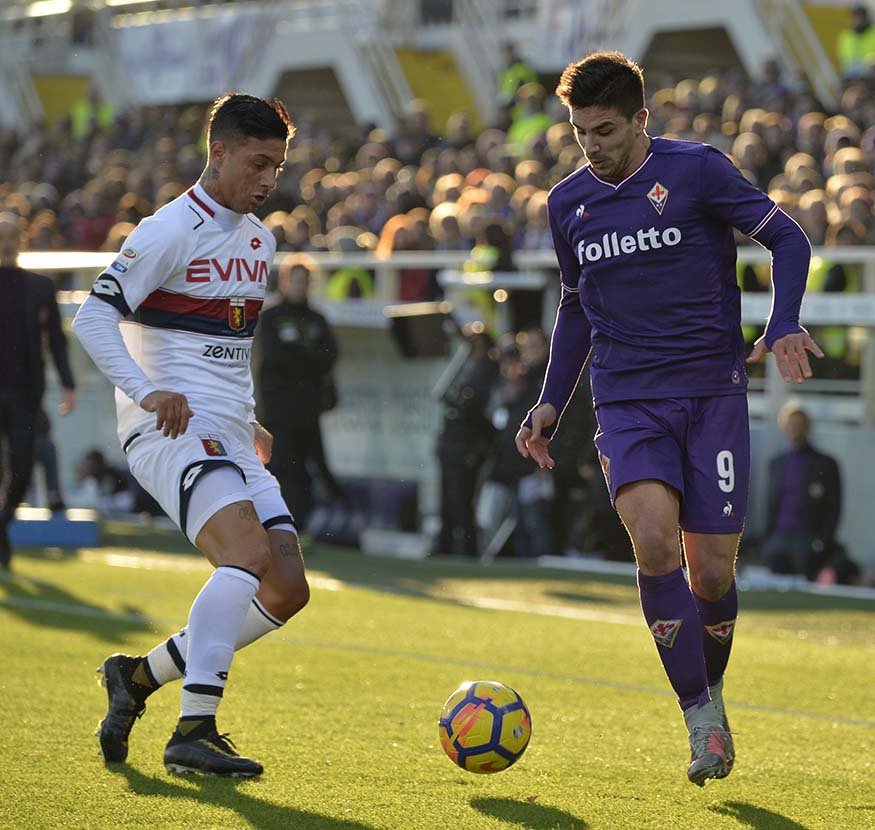 FIORENTINA-GENOA. GIOVANNI SIMEONE IN AZIONE.SILPRESS