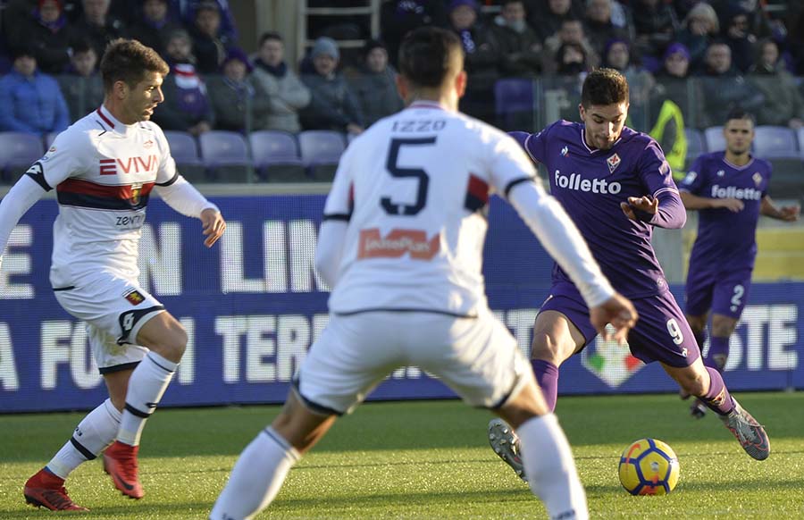 FIORENTINA-GENOA. GIOVANNI SIMEONE IN AZIONE.SILPRESS