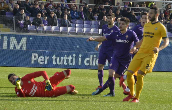FIORENTINA-VERONA 28-01-2018. GIOVANNI SIMEONE E MARCO BENASSI. SILPRESS/GALASSI SILVANO