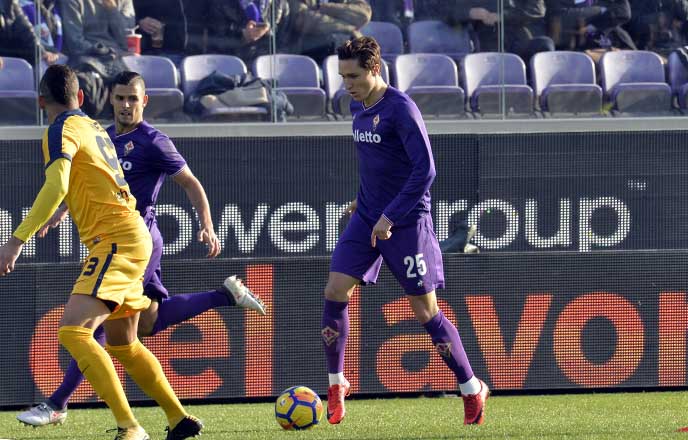 FIORENTINA-VERONA 28-01-2018. FEDERICO CHIESA. SILPRESS/GALASSI SILVANO