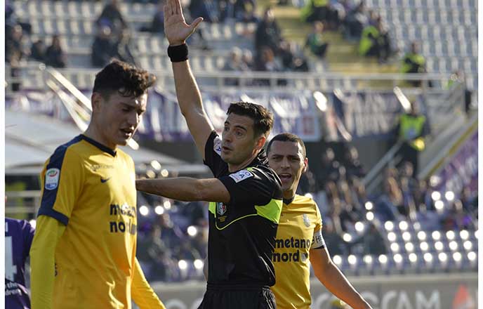 FIORENTINA-VERONA 28-01-2018. ARBITRO GAVILLUCCI. SILPRESS/GALASSI SILVANO