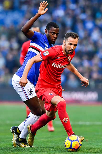 Genova, 21/01/2018 Serie A/Sampdoria-Fiorentina Duvan Esteban Zapata-Milan Badelj