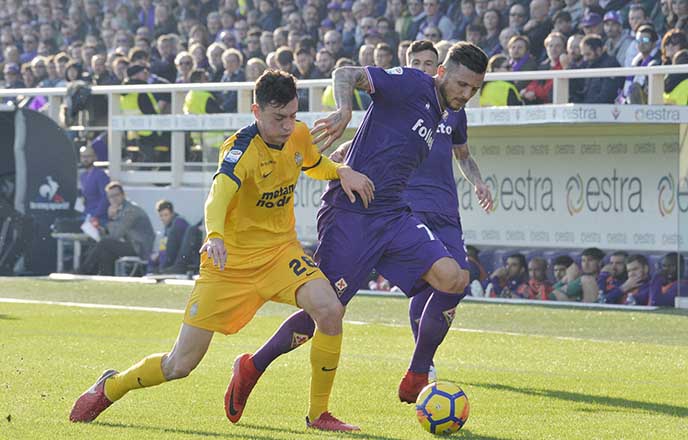 FIORENTINA-VERONA 28-01-2018. CYRIL THEREAU. SILPRESS/GALASSI SILVANO