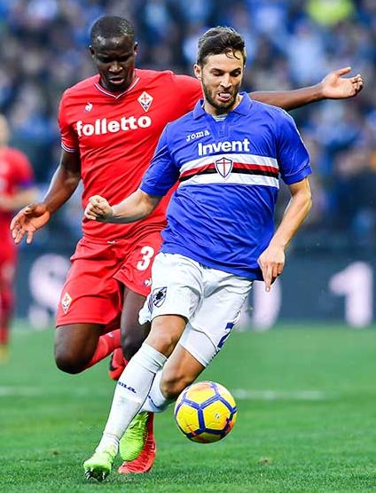 Genova, 21/01/2018 Serie A/Sampdoria-Fiorentina Khouma El Hadji Babacar-Bartosz Bereszynski