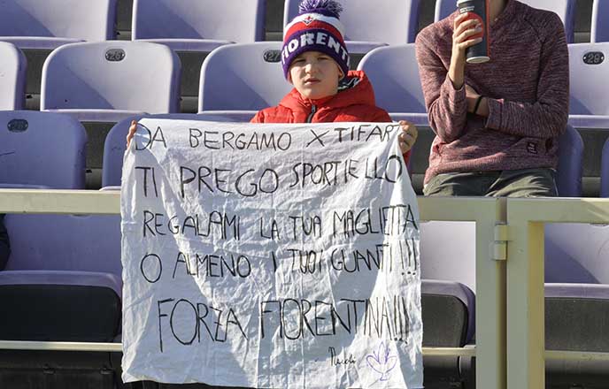 FIORENTINA-VERONA 28-01-2018. STRISCIONE. SILPRESS/GALASSI SILVANO