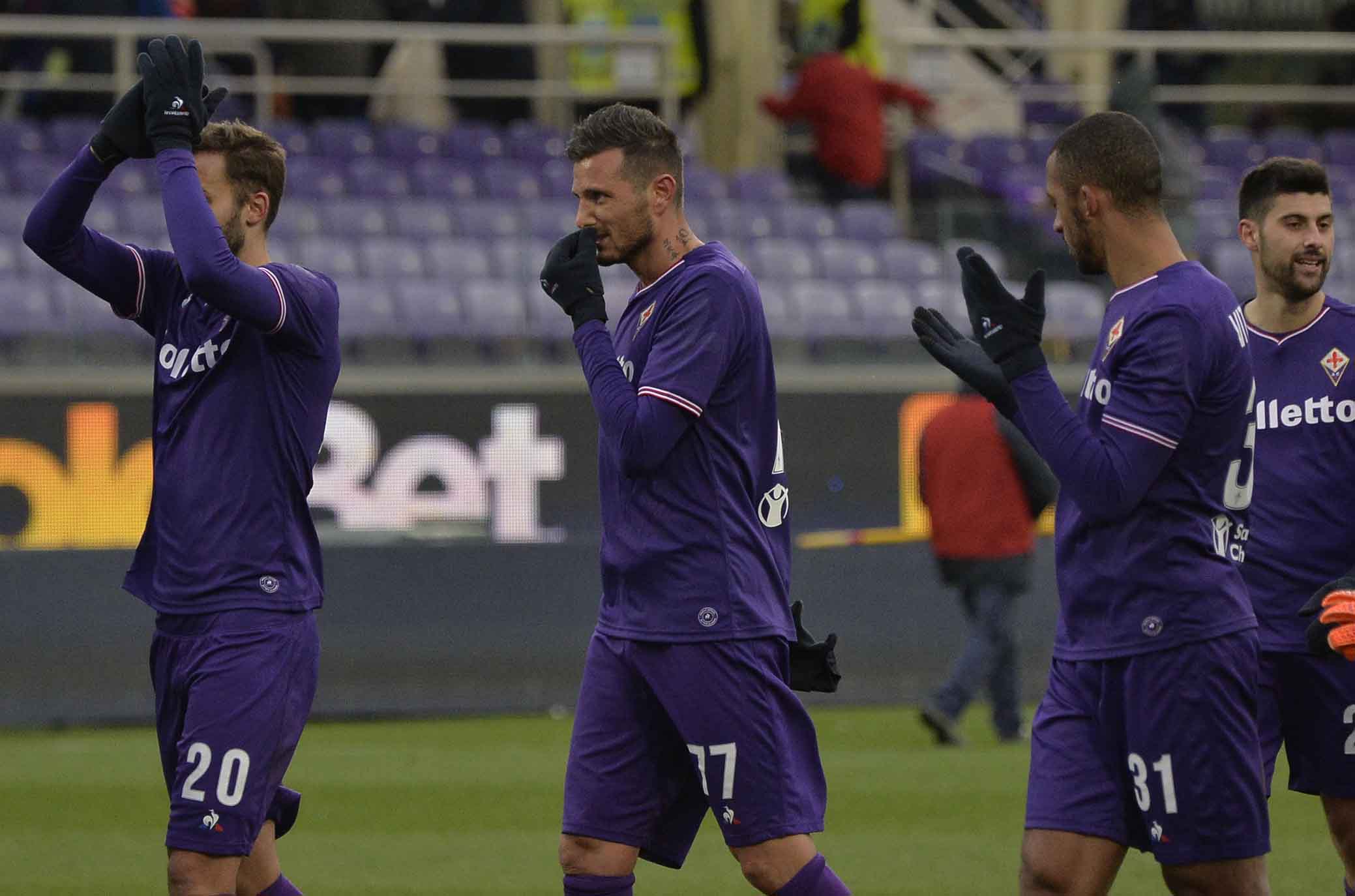 FIORENTINA-CHIEVO 25-02-2018 THEREAU SALUTI A FINE PARTITA. SILPRESS/GALASSI SILVANO