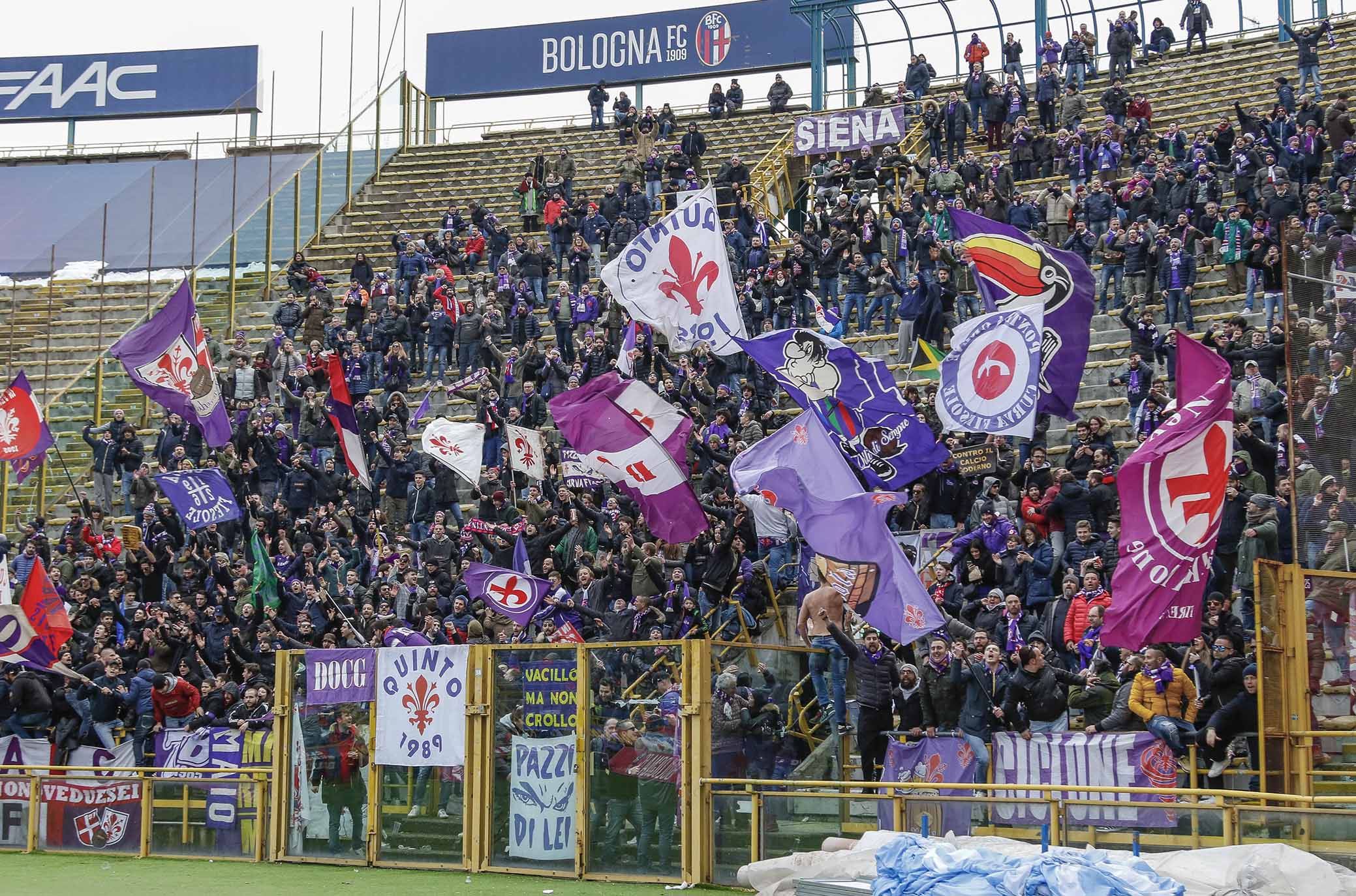 Fiorentina a Bologna con 2.237 tifosi al seguito. Mai così tanti dalla stagione 1997/1998