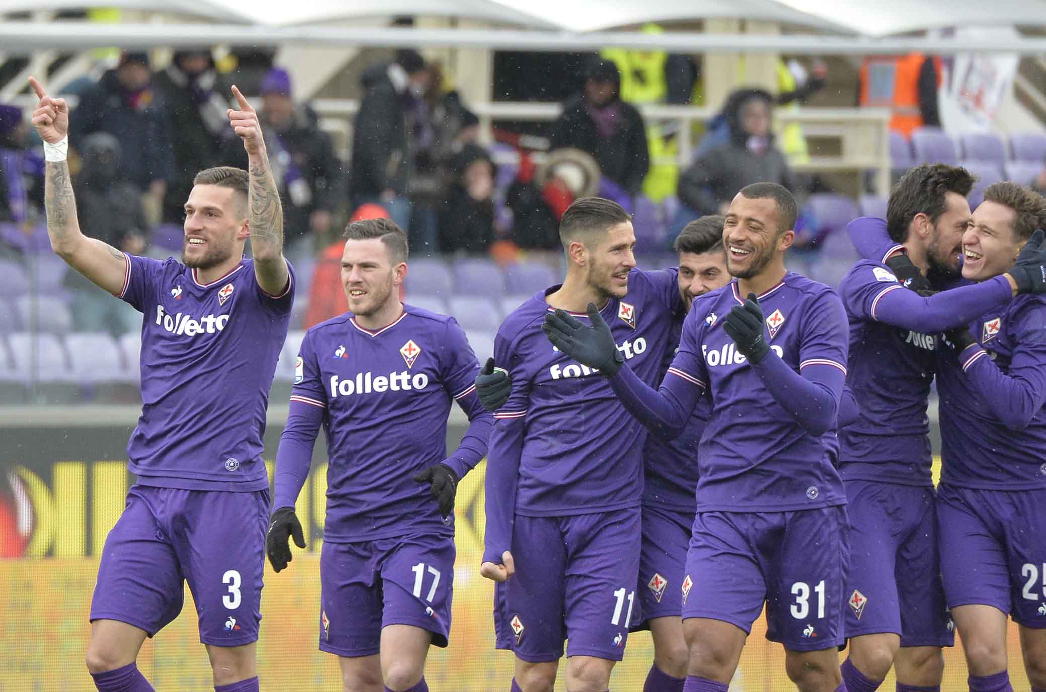 FIORENTINA-CHIEVO 25-02-2018 ESULTANZA DI CRISTIANO BIRAGHI. SILPRESS/GALASSI SILVANO