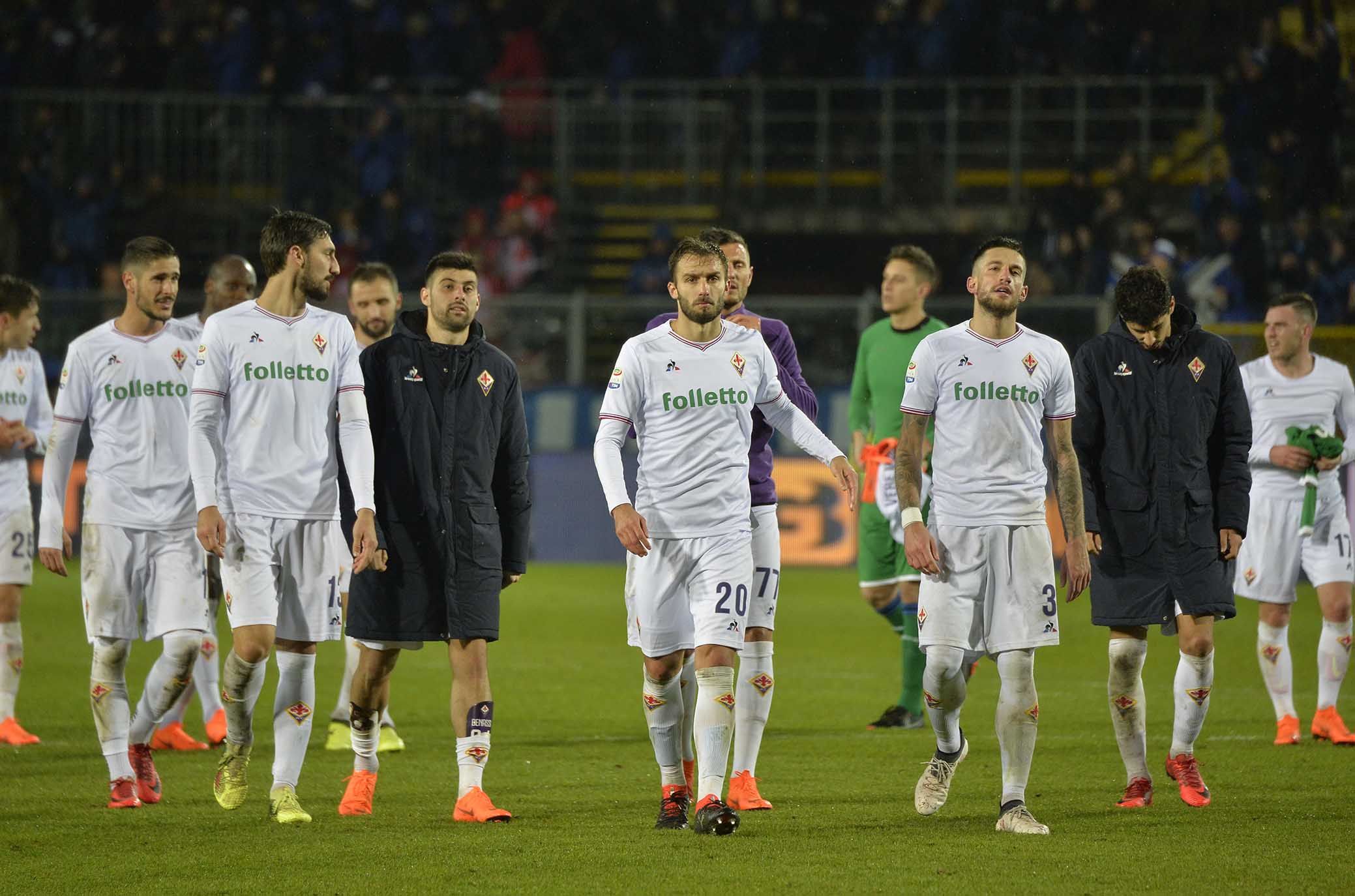 ATALANTA-FIORENTINA 18-02-2018 SALUTO FINALE. SILPRESS/GALASSI SILVANO