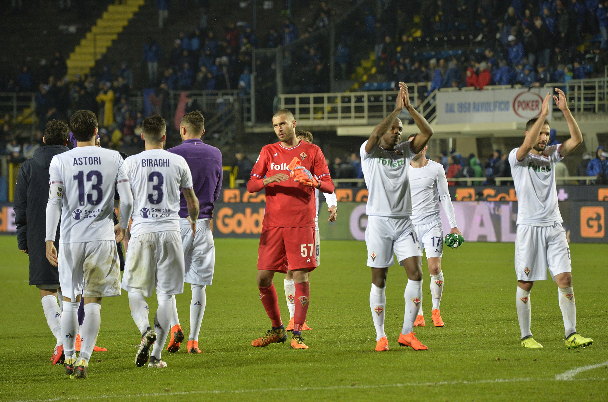 ATALANTA-FIORENTINA 18-02-2018 SALUTO FINALE. SILPRESS/GALASSI SILVANO