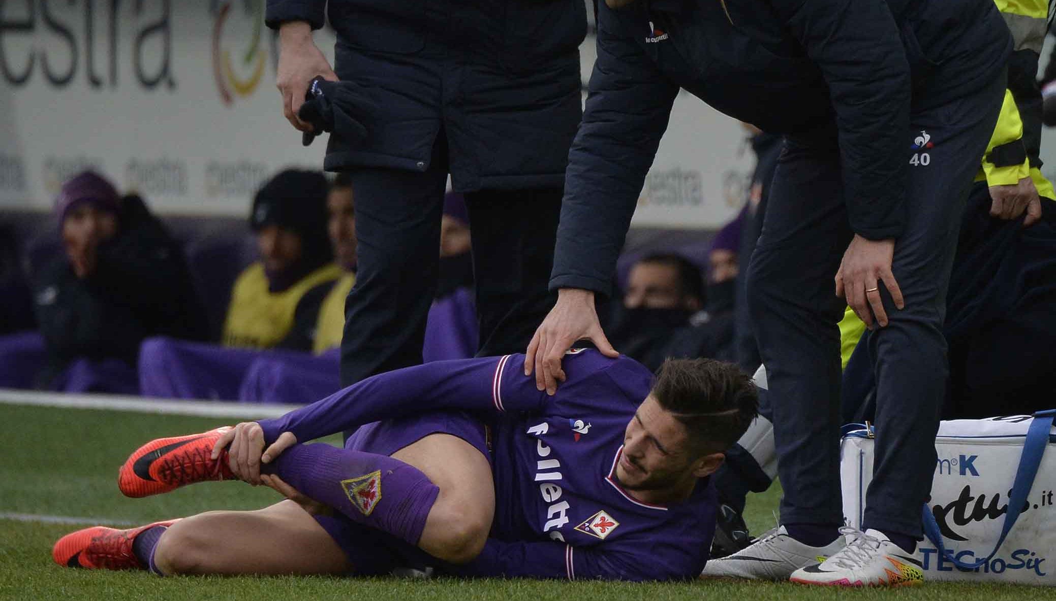 FIORENTINA-CHIEVO 25-02-2018 INFORTUNIO A DIEGO FALCINELLI. SILPRESS/GALASSI SILVANO