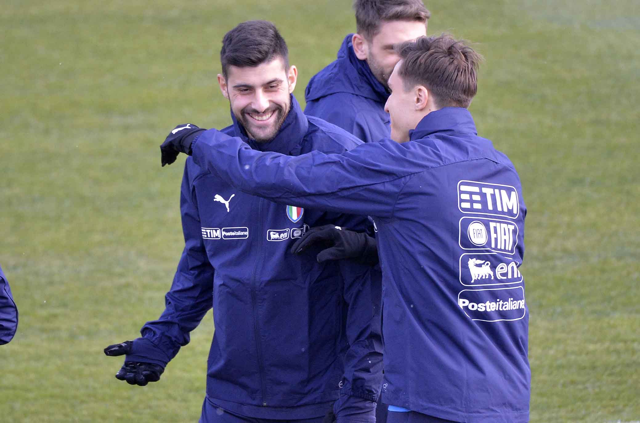 CENTRO TECNICO DI COVERCIANO 26-02-2018 RITIRO DELLA NAZIONALE. FEDERICO CHIESA MARCO BENASSI. SILPRESS/GALASSI SILVANO