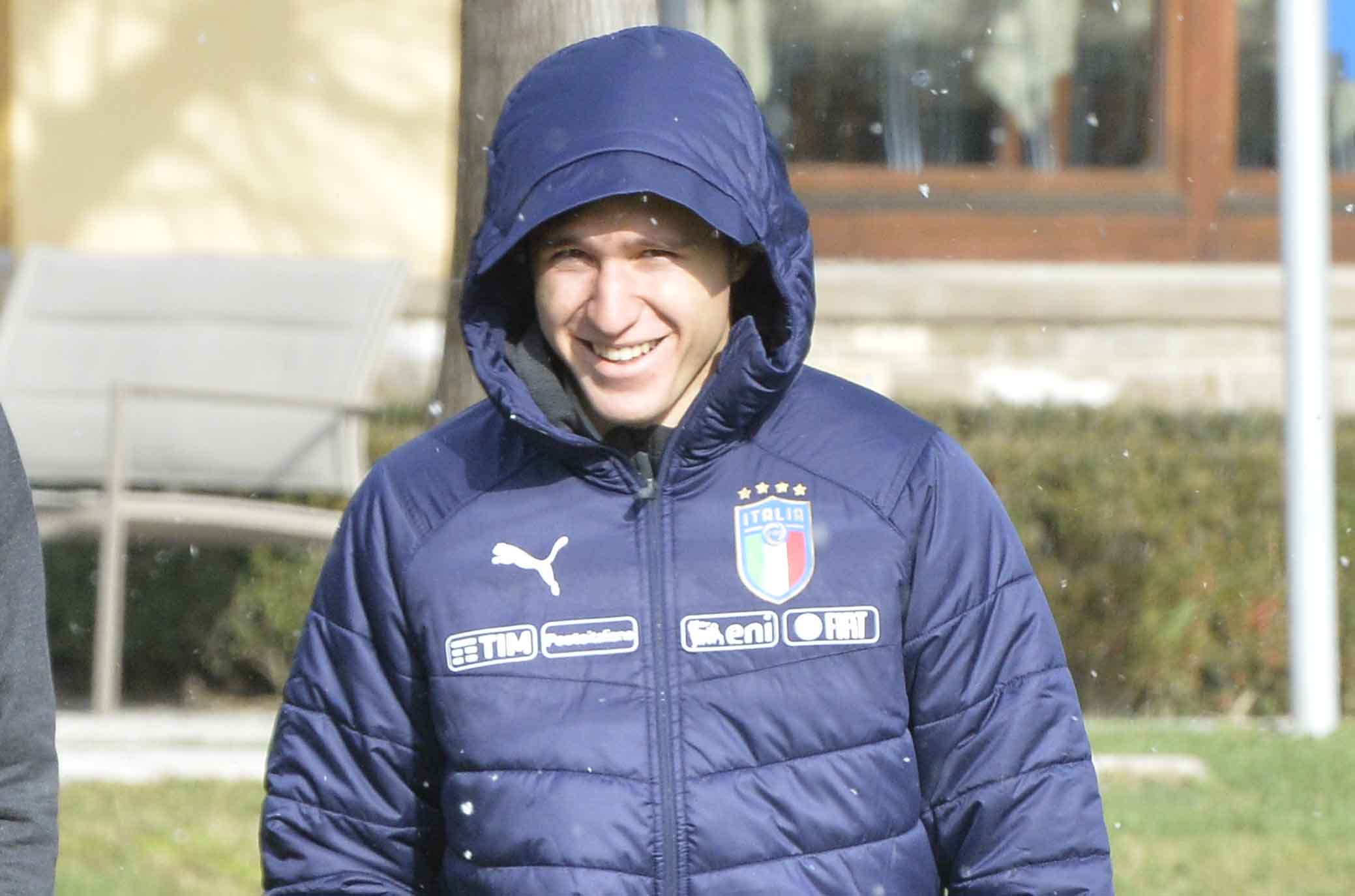 CENTRO TECNICO DI COVERCIANO 26-02-2018 RITIRO DELLA NAZIONALE. FEDERICO CHIESA. SILPRESS/GALASSI SILVANO